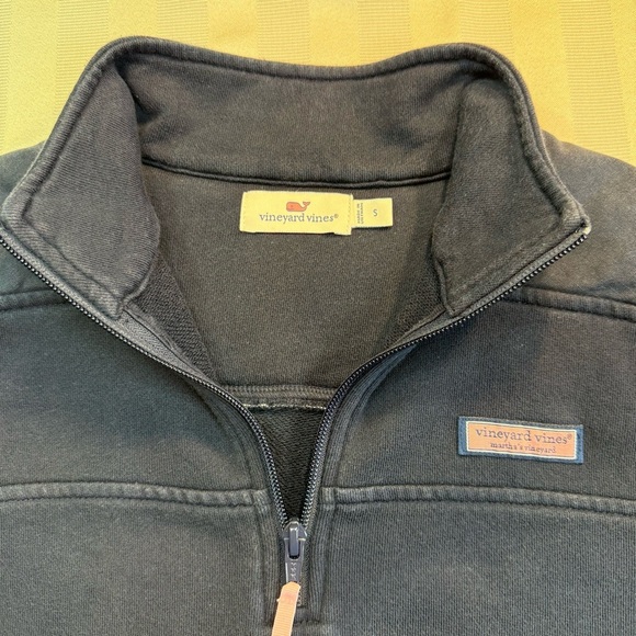 Vineyard Vines Womens Pullover 1/4‎ Zip Canvas Shoulder Navy Size S Sweatshirt - Picture 8 of 13